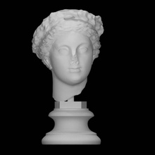 female head crowned laurel scan portrait woman 3d print model - Mito3D
