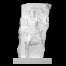 friso batalla Dioses gigantes escanear diosa medio cuerpo 3d print model - Mito3D
