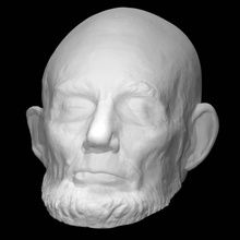Abramo lincoln vita maschera scansione uomo 3d print model - Mito3D