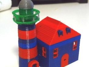 multi strusion light house toys & games colour color colors 4 3d print printing flux capacitor 3d print model - Mito3D
