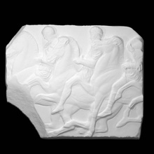 Partenón friso norte xliv 122 123 124 escanear hombre caballo bloquear losa jinetes procesión 3d print model - Mito3D