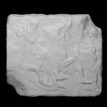 parthenon frieze south viii 21-22-23 scan man horse block slab horsemen procession 3d print model - Mito3D