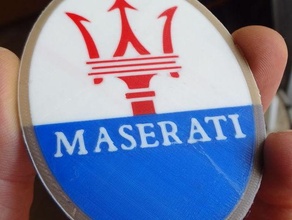 4 Farben Maserati Logo Ventilator Kunst 3d Drucken Fluss Kondensator drucken 3d print model - Mito3D