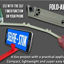 selfie-stik gadgets & electronics holder iphone accessory bracket camera dad fun functional gadget galaxy handle mobile mount openscad party photo photography picture portrait samsung tool tools unique stick facebook gopro video iphone6 3d print model - Mito3D