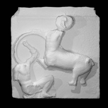 partenon sul metope iv Varredura corpo figura fragmento centauros lapiths 3d print model - Mito3D