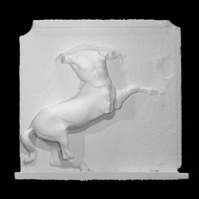parthenon south metope scan body figure fragment centaurs lapiths 3d print model - Mito3D