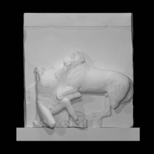 partenon sul metope viii Varredura corpo figura fragmento centauros lapiths 3d print model - Mito3D