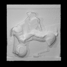 partenon sul metope ix Varredura corpo figura fragmento centauros lapiths 3d print model - Mito3D