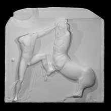 partenon sul metope xxvi Varredura corpo figura fragmento centauros lapiths 3d print model - Mito3D