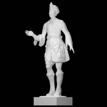 Norden Italienisch Blackamoor Zahl Scan Skulptur bildlich polychrom 3d print model - Mito3D