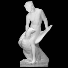 fountain ganymede scan eagle sculpture marble public 3d print model - Mito3D
