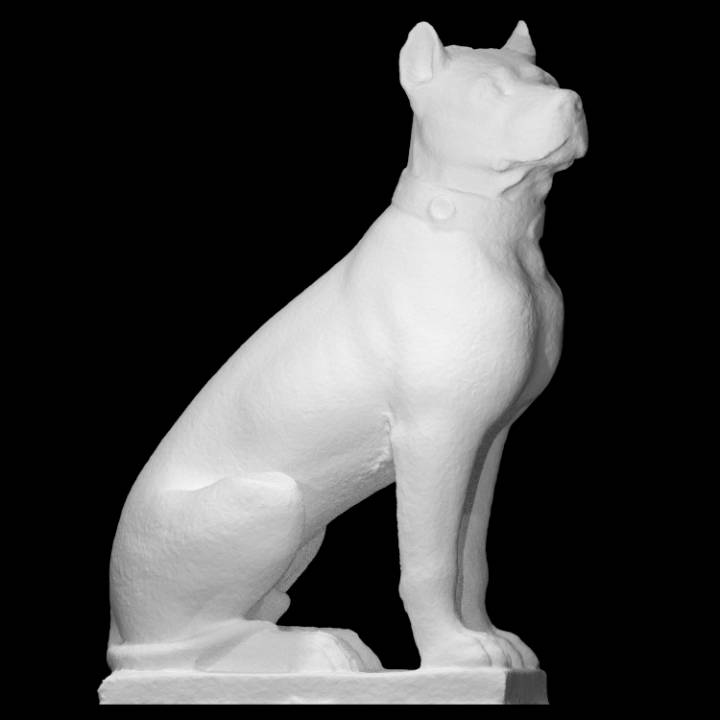 dog scan sculpture stone boboli 3D print model - Mito3D