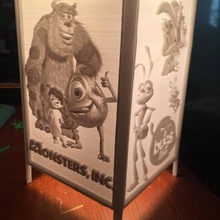 Disney pixar luminária sombra jardim abajur história brinquedos Monstros SA universidade monstros procura Dory vida Inseto procurando Nemo 3d print model - Mito3D