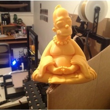 homer Buda ventilador arte Simpsons homero 3d print model - Mito3D