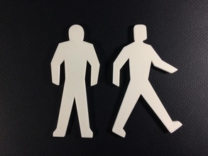 'non farlo camminare' 'camminare' simboli fan arte luce uomini traffico camminare tinkercad australiano pedone segnale non 3d print model - Mito3D
