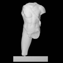 statue guerrier analyse homme demi corps 3d print model - Mito3D