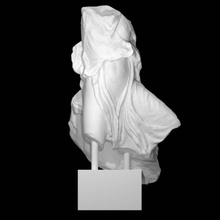 acroterial statue aura scan woman halfbody 3d print model - Mito3D