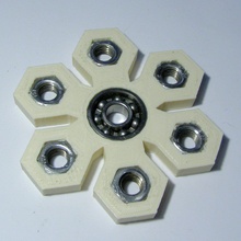 snowflake spinner toys & games hexagon fidget 3d print model - Mito3D