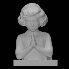 girl praying scan child pray 3d print model - Mito3D