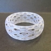 Voronoi pulseira ampla jóias manguito 3d print model - Mito3D