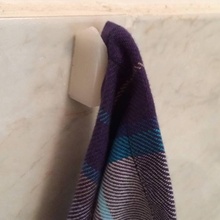 towel hook bit & garden bathroom kitchen holder 3d print model - Mito3D