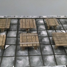 28mm square tables tabletop 40k fantasy table terrain wargaming warhammer miniature diorama openforge dnd dungeons dragons pathfinder frostgrave 3d print model - Mito3D