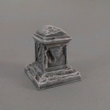 grave stone worn tabletop fantasy rpg tomb wargaming warhammer roleplaying openforge 28mm tombstone gravestone dungeons dragons pathfinder frostgrave 40k 3d print model - Mito3D