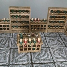 28mm wine cellar accessories tabletop 40k rpg warhammer roleplaying openforge dungeon dungeons dragons pathfinder tavern true tiles 3d print model - Mito3D