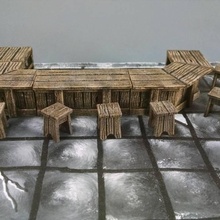 28mm bar stools tabletop 40k stool warhammer openforge dungeons dragons pathfinder 3d print model - Mito3D