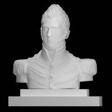 Winfield Scott escanear busto hombre retrato comandante militar yeso americano Washington DC prisa Smithsonian 3d print model - Mito3D