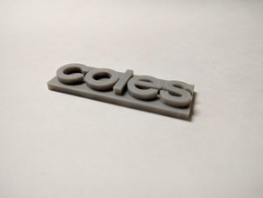 coles logo ventilateur art boutique signe supermarché tinkercad australien 3d print model - Mito3D