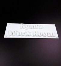 work room sign & garden bedroom door tinkercad workroom 3d print model - Mito3D