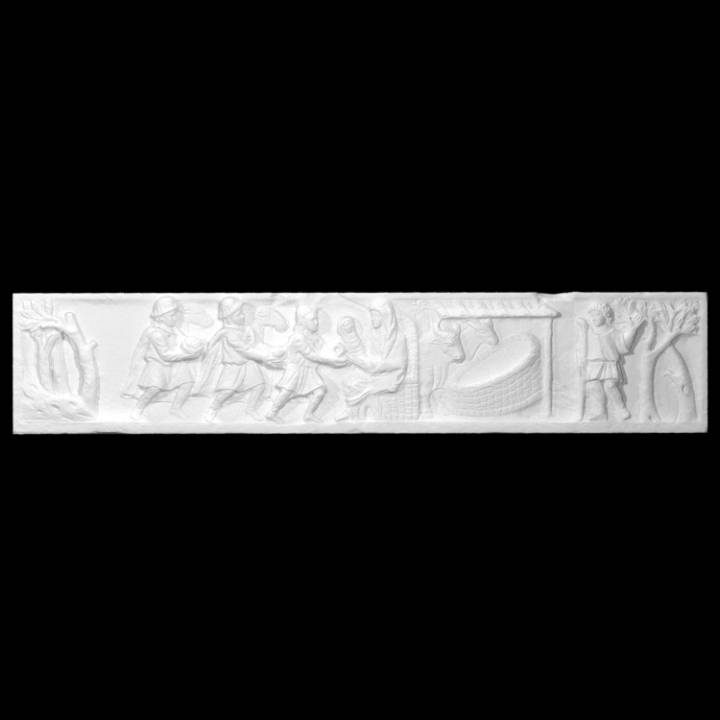 adorazione magi scansione sarcofago frammento 3D print model - Mito3D