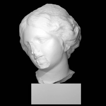 disembodied broken head scan portrait woman 3d print model - Mito3D