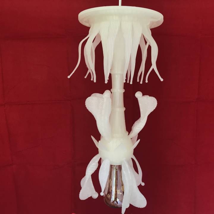 chandelier iris & garden lamp light 3D print model - Mito3D