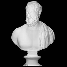 busto retórico escanear griego hombre romano Roma barba 3dprint 3dscan patrimonio cultural chitona erudito 3d print model - Mito3D