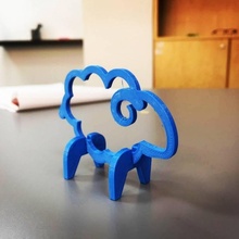 escritorio oveja jardín animal juguete 3d print model - Mito3D