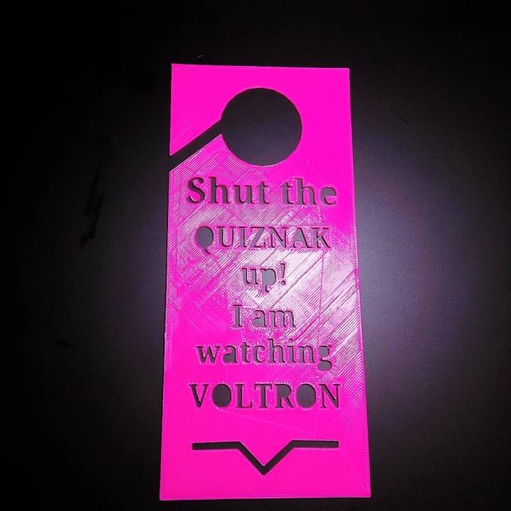 Voltron Quiznak Bahçe kapı askı 3D print model - Mito3D