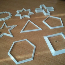 geometric cookie cutter & garden 3d print model - Mito3D