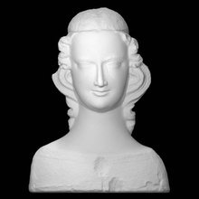 relicario busto hembra Santo escanear retrato mujer 3d print model - Mito3D