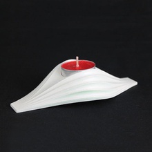 onda suporte vela tealight jardim orgânica homedecoration tealightcandleholder 3d print model - Mito3D