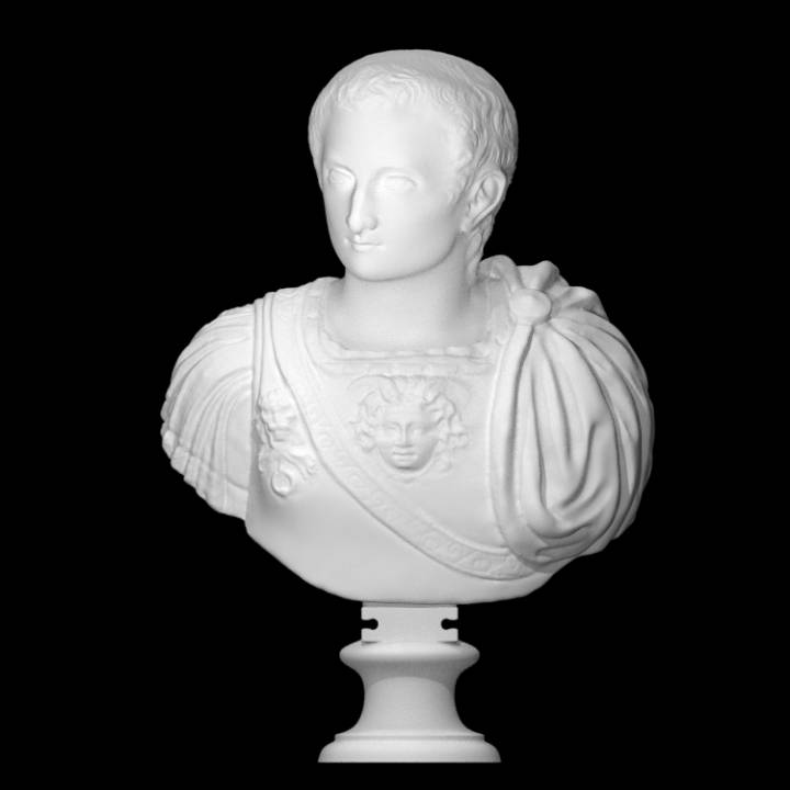 julius César analyse homme portrait 3D print model - Mito3D