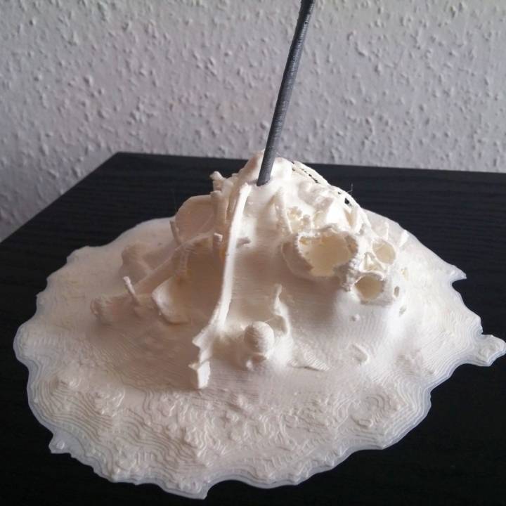 oscuro almas fuego huesos hoguera ventilador Arte 3D print model - Mito3D