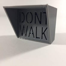 pedestrian signal enlarged toys & games model trafficlight tinkercad don'twalk 3d print model - Mito3D