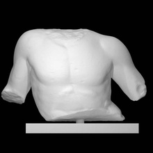 fragmentaire marbre torse homme analyse demi corps 3d print model - Mito3D