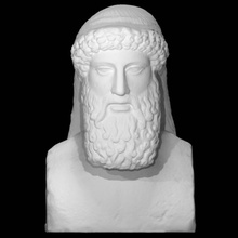 marble head herm scan man portrait 3d print model - Mito3D