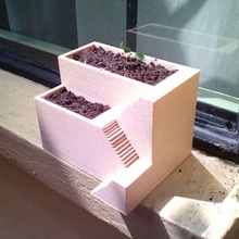 flower pot & garden tinkercad 3d print model - Mito3D