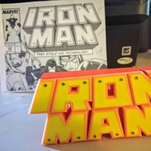 iron man comics logo fan art 3d print model - Mito3D