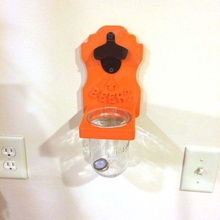 wall mount beer bottle opener cap collector & garden 3d print model - Mito3D