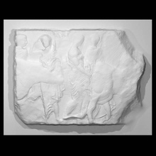 Parthénon frise Sud xlv 137 138 139 140 141 analyse animal homme bloquer taille réelle 3d print model - Mito3D